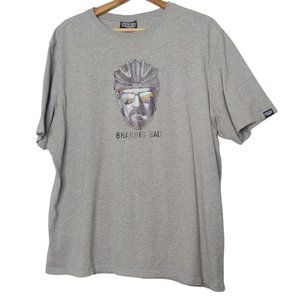 Cycology Braking Bad Walter White Mens XL T Shirt Cycling Gray Short Sleeve Bike